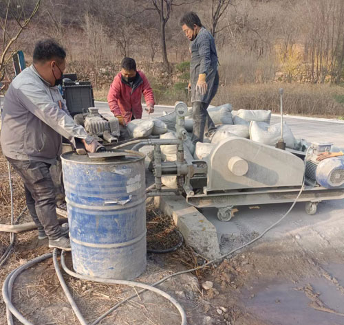 龙凤路面下沉注浆